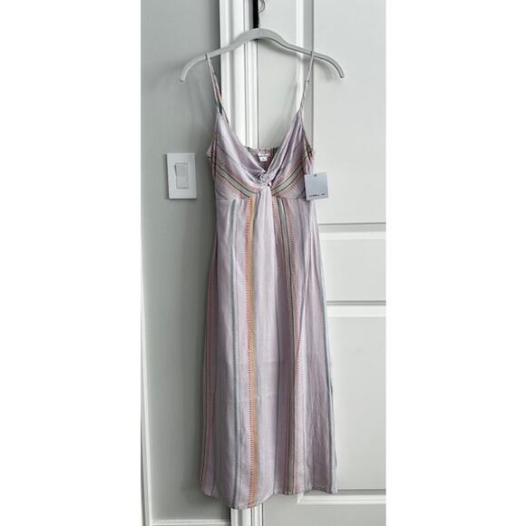 O'Neill NWT Shay A-line Midi Dress Small Lavender Stripe - Picture 2 of 12